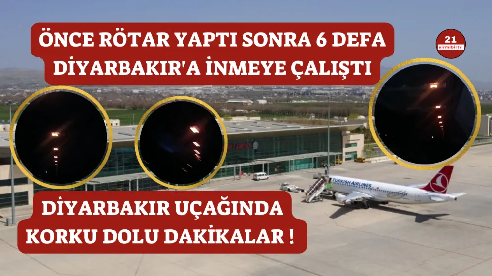 Ankara - Diyarbakır uçağında korku dolu dakikalar ! 