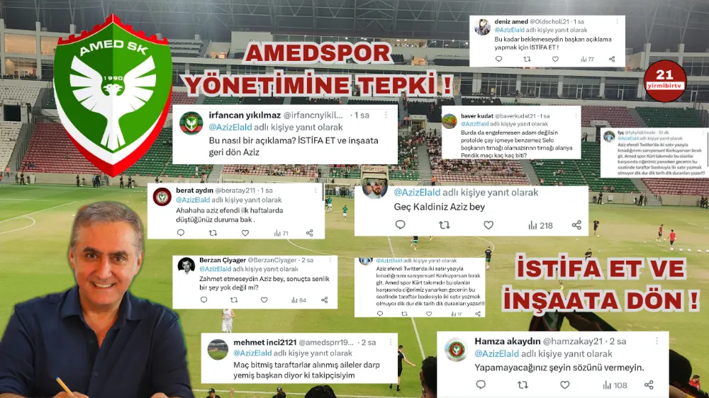 Amedspor Yönetimine Taraftardan Tepkiler...İstifa Et ve inşaata dön !