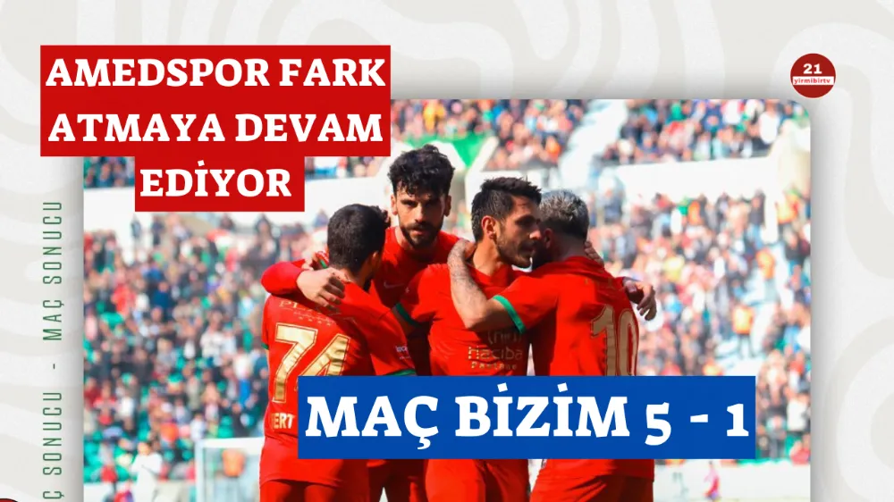 Amedspor rakip tanımıyor ! Liderliğe devam..