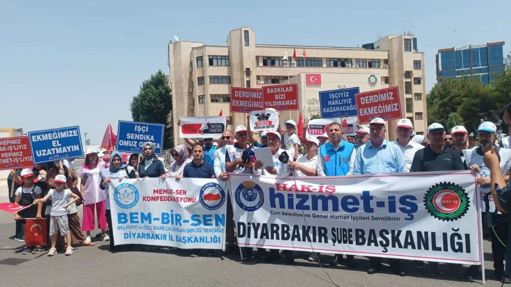 Diyarbakır’da işten çıkarılan 203 işçi için eylem düzenlendi