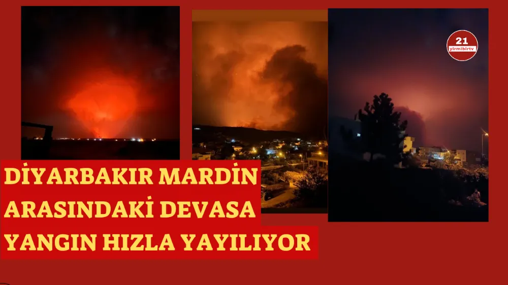 Diyarbakır ve Mardin Arasında Büyük Yangın !