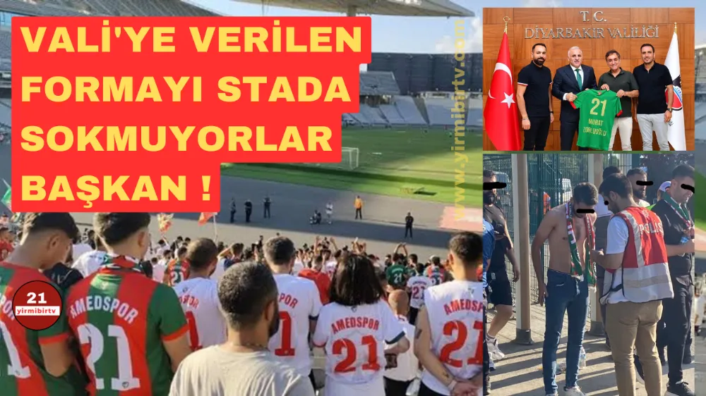 Stadyuma giremeyen Amedspor forması, Diyarbakır Valisi