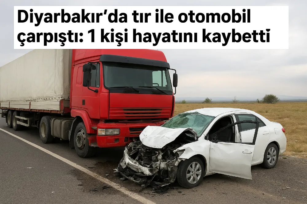Diyarbakır’da tır ile otomobil çarpıştı: Genç hemşire hayatını kaybetti