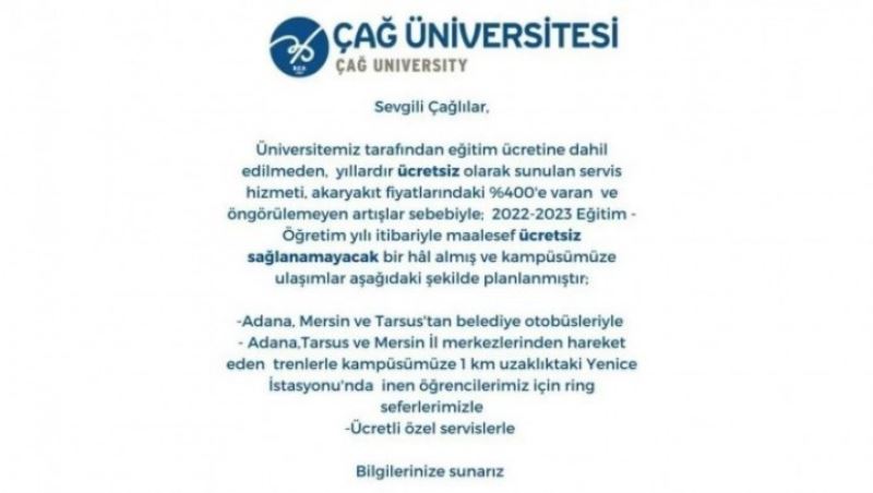 Üniversite akaryakıt zamlarının faturasını öğrencilere kesti